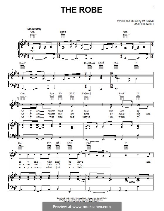The Robe: Для голоса и фортепиано (или гитары) by Phil Naish