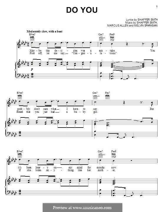 Do You (Ne-Yo): Для голоса и фортепиано (или гитары) by Marcus Allen, Melvin Sparkman, Ne-Yo