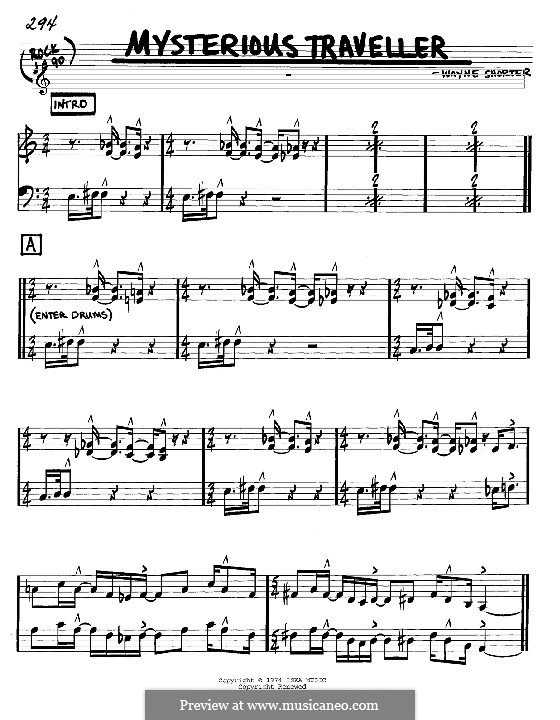 Mysterious Traveller: Мелодия и аккорды - инструменты in C by Wayne Shorter