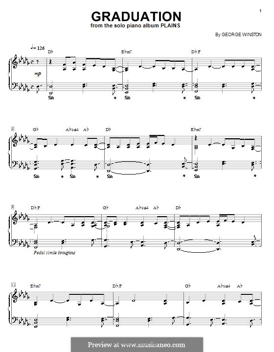 Graduation: Для фортепиано by George Winston