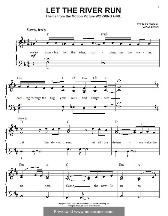 Let the River Run: Для фортепиано by Carly Simon
