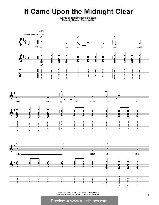 Guitar version: For a single performer (G Major) by Richard Storrs Willis