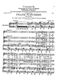 Coronach. Threnody of Women and Maidens, D.836 Op.52 No.4: Для голосов и фортепиано by Франц Шуберт