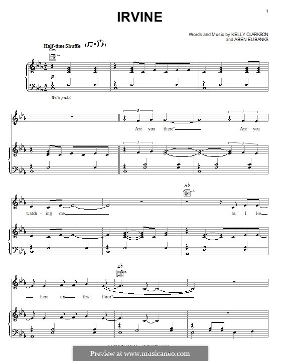 Irvine (Kelly Clarkson): Для голоса и фортепиано (или гитары) by Aben Eubanks