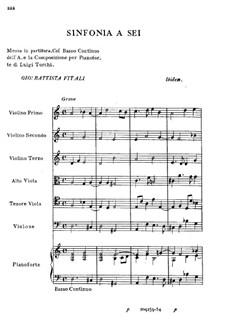 Sinfonia a Sei: Sinfonia a Sei by Джованни Баттиста Витали