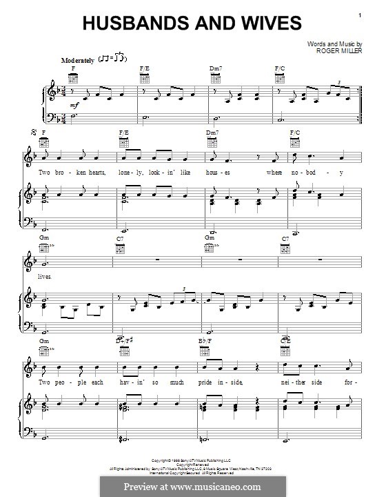 Husbands and Wives: Для голоса и фортепиано (или гитары) by Roger Miller