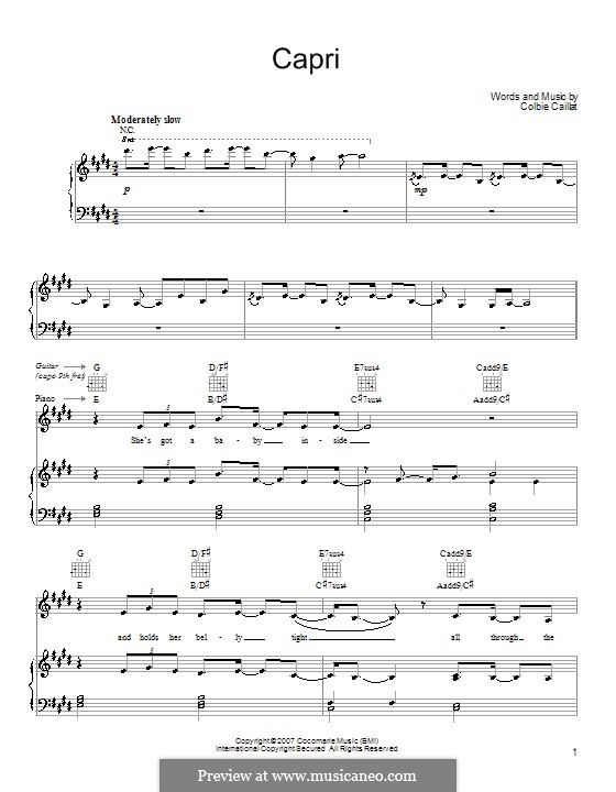 Capri: Для голоса и фортепиано (или гитары) by Colbie Caillat