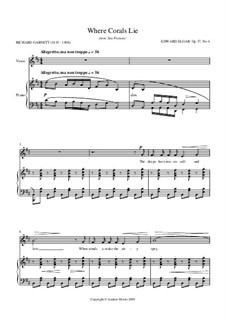 Морские этюды, Op.37: No.4 Где растут кораллы, для голоса и фортепиано by Эдуард Элгар