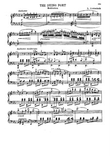 Умирающий поэт, Op.110: Для фортепиано by Луи Моро Готшалк