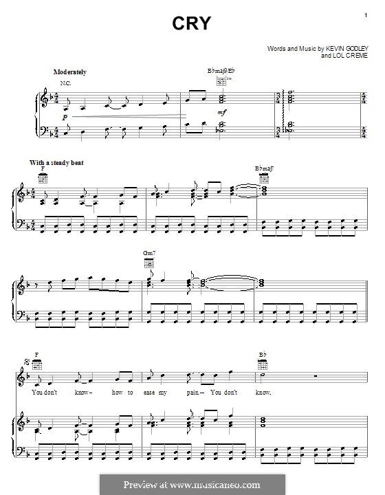 Cry: Для голоса и фортепиано (или гитары) by Kevin Godley, Lol Creme