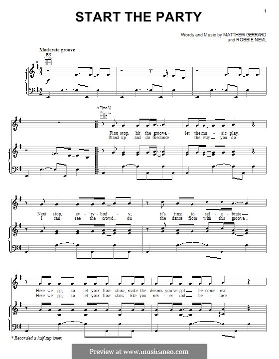 Start the Party (Jordan Francis): Для голоса и фортепиано (или гитары) by Matthew Gerrard, Robbie Nevil