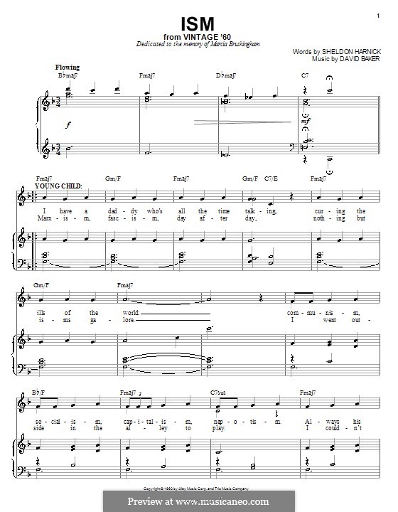 Ism (Sheldon Harnick): Для голоса и фортепиано (или гитары) by David Baker