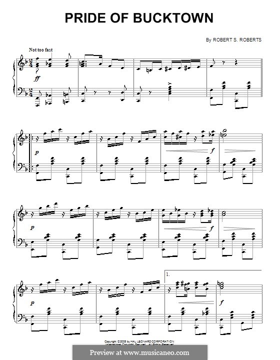 Pride of Bucktown: Для фортепиано by Robert S. Roberts