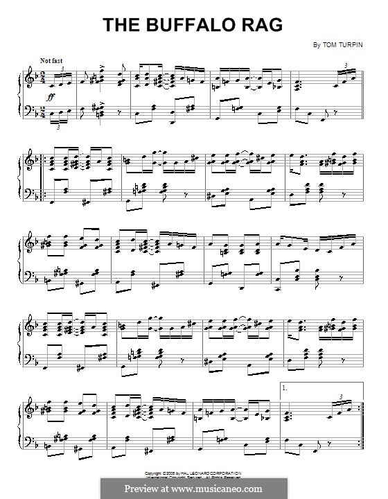 The Buffalo Rag: Для фортепиано by Tom Turpin