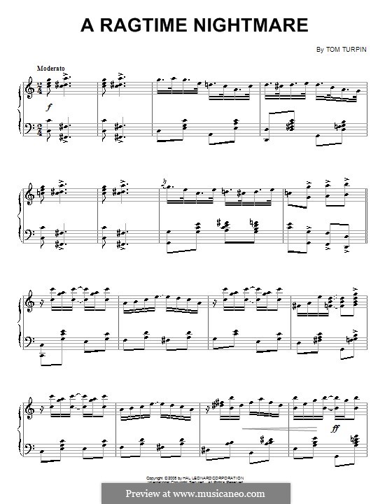A Ragtime Nightmare: Для фортепиано by Tom Turpin