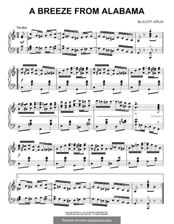 Ветерок из Алабамы: Для фортепиано by Скотт Джоплин