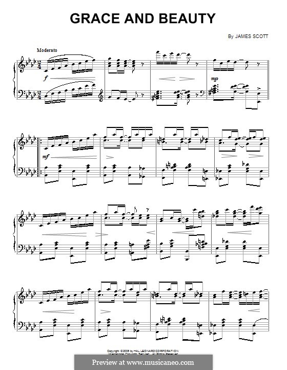 Grace and Beauty: Для фортепиано by Джеймс Скотт