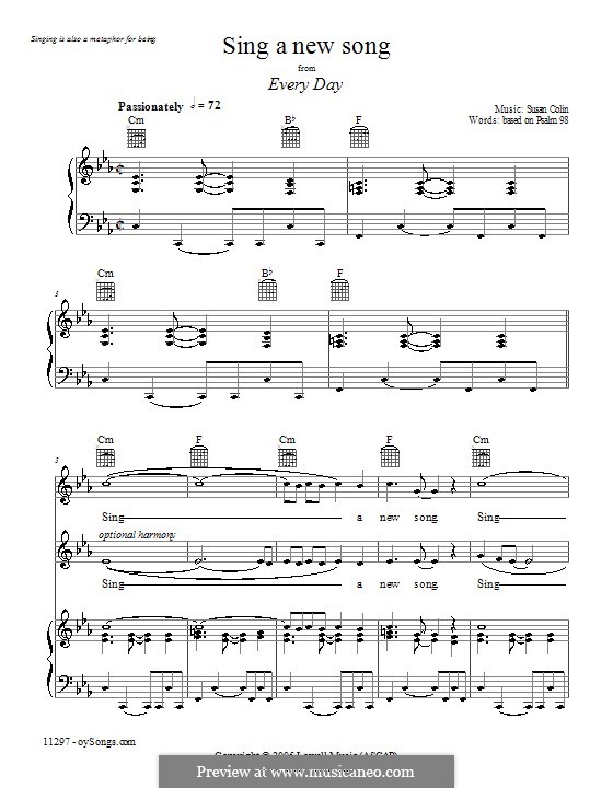 Sing a New Song: Для голоса и фортепиано (или гитары) by Susan Colin