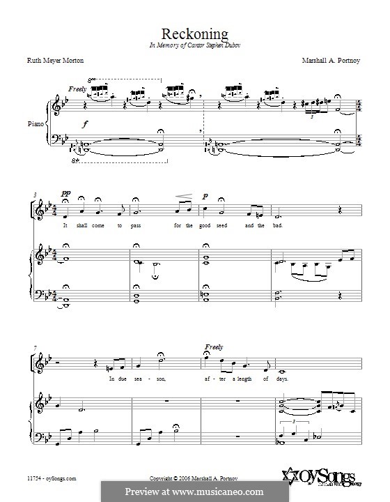 Reckoning: Для голоса и фортепиано (или гитары) by Ruth Meyer Morton