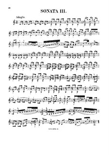 Соната для скрипки No.3 ля минор, BWV 1005: Для одного исполнителя by Иоганн Себастьян Бах