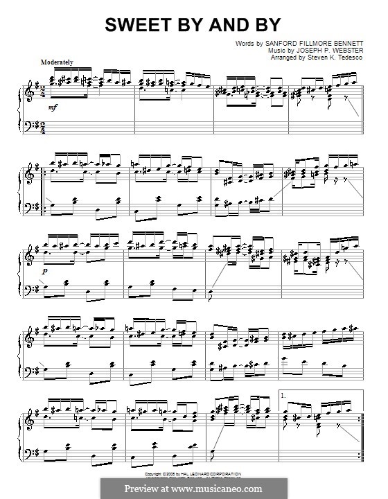 Sweet By and By: Для фортепиано by Joseph Philbrick Webster