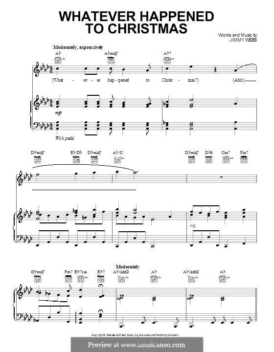 Whatever Happened to Christmas (Frank Sinatra): Для голоса и фортепиано (или гитары) by Jimmy Webb