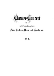 Концерт для клавесина и струнных No.4 ля мажор, BWV 1055: Партитура by Иоганн Себастьян Бах