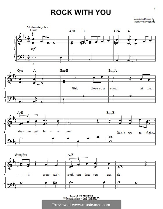 Rock with You (Michael Jackson): Для начинающего пианиста by Rod Temperton