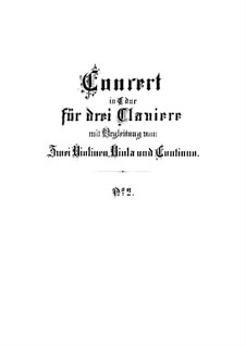 Концерт для трёх клавесинов и струнных No.2 до мажор, BWV 1064: Концерт для трёх клавесинов и струнных No.2 до мажор by Иоганн Себастьян Бах
