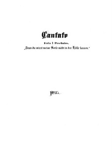 Denn du wirst meine Seele nicht in der Hölle lassen, BWV 15: Партитура by Иоганн Себастьян Бах