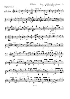 Пьесы для гитары, Op.53: Две кадрили by Маттео Каркасси