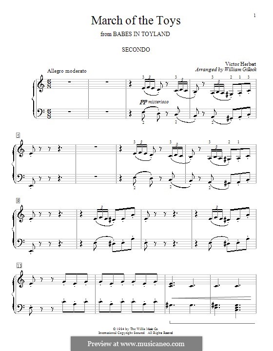 Марш игрушек: Для фортепиано by Виктор Герберт