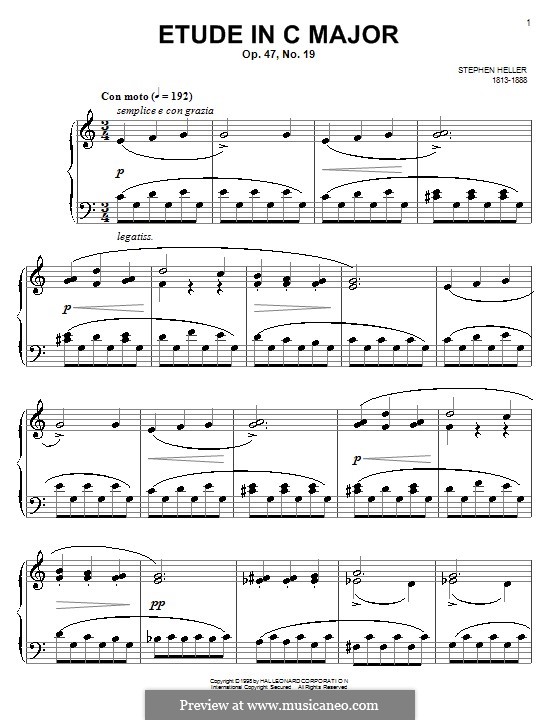 Двадцать пять этюдов, Op.47: Этюд No.19 by Стефан Геллер