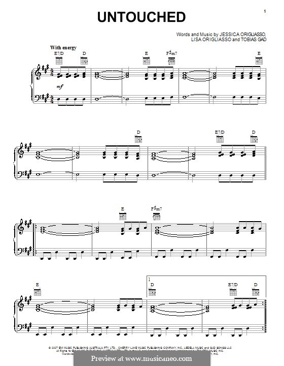 Untouched (The Veronicas): Для голоса и фортепиано (или гитары) by Jessica Louise Origliasso, Lisa Marie Origliasso, Tobias Gas