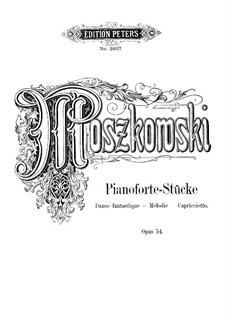 Три пьесы для фортепиано, Op.54: Весь сборник by Мориц Мошковский