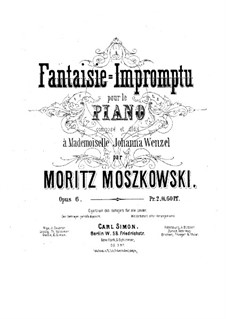 Фантазия-экспромт, Op.6: Для фортепиано by Мориц Мошковский