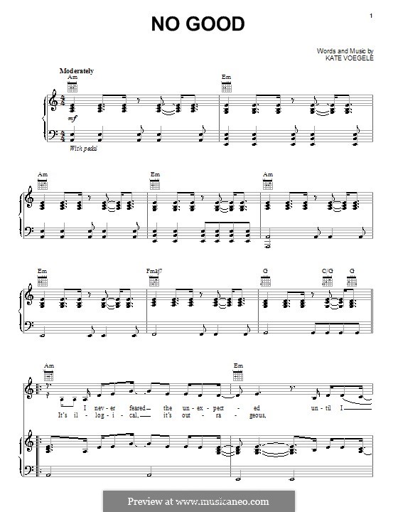 No Good: Для голоса и фортепиано (или гитары) by Kate Voegele