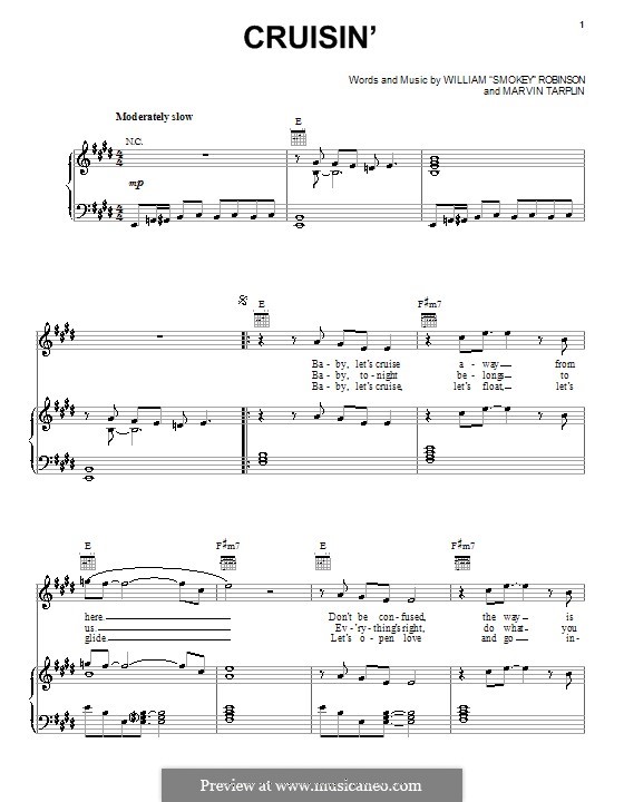 Cruisin': Для голоса и фортепиано (или гитары) by Marvin Tarplin, Smokey Robinson