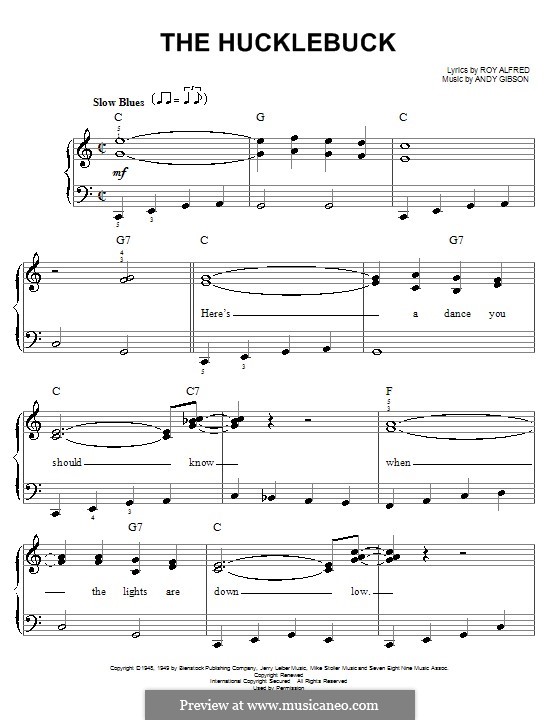 The Hucklebuck: Для фортепиано (легкий уровень) by Andy Gibson