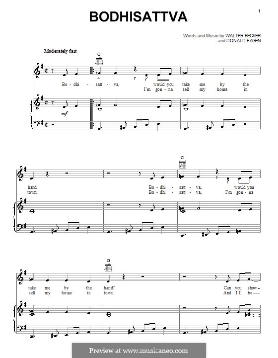 Bodhisattva (Steely Dan): Для голоса и фортепиано (или гитары) by Donald Fagen, Walter Becker