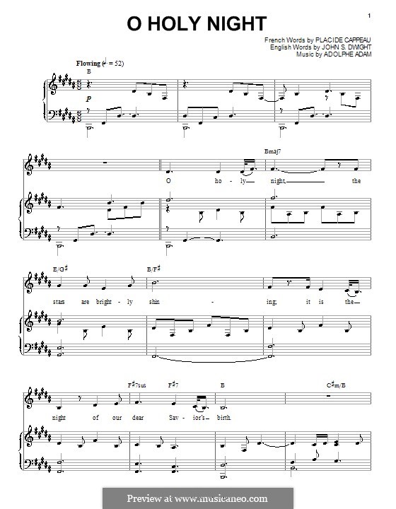 Vocal version (Printable scores): Для голоса и фортепиано (или гитары) by Адольф Адам