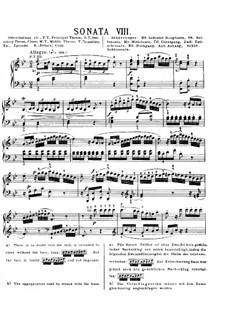 Соната для фортепиано No.3 си-бемоль мажор, K.281: С аппликатурой by Вольфганг Амадей Моцарт