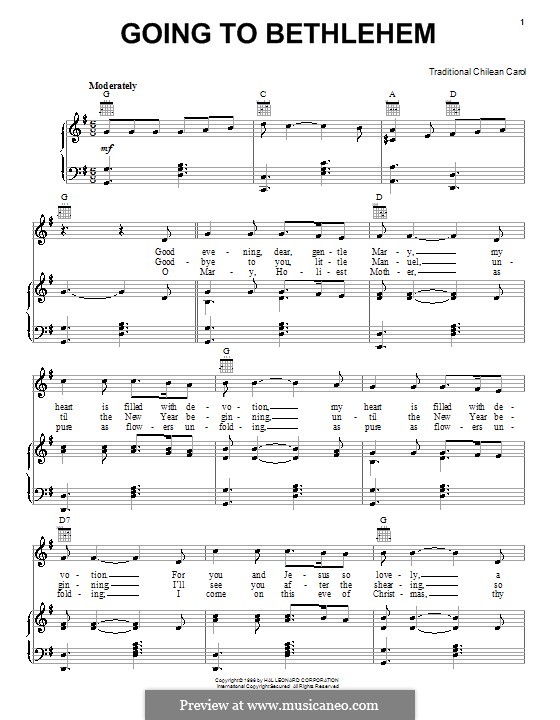 Going to Bethlehem: Для голоса и фортепиано (или гитары) by folklore