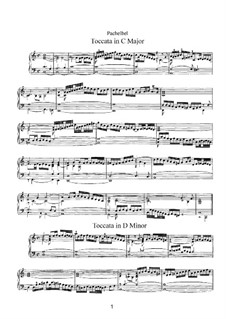 Пятнадцать токкат: For piano (or organ) by Иоганн Пахельбель