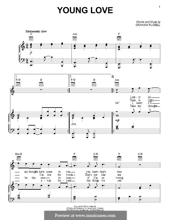 G. Russell Young Love (Air Supply) ноты на MusicaNeo