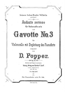 Прелюдия и гавот No.3, Op.27: Прелюдия и гавот No.3 by Давид Поппер