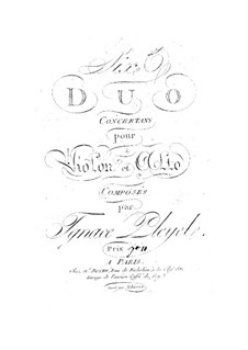 Шесть дуэтов для скрипки и альта: Шесть дуэтов для скрипки и альта by Игнац Плейель