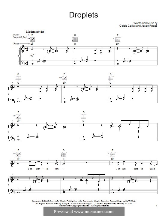 Droplets: Для голоса и фортепиано (или гитары) by Jason Reeves