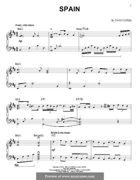 Chick corea spain ноты для фортепиано. Spain chick corea ноты для бас гитары. Spain chick corea. Spain chick corea ноты. Spain chick corea.