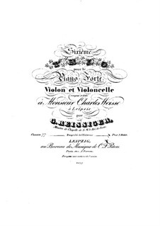 Фортепианное трио No.6, Op.77: Партии by Карл Готлиб Райсигер